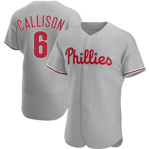 Men's Johnny Callison Philadelphia Phillies Authentic Gray Road Jersey